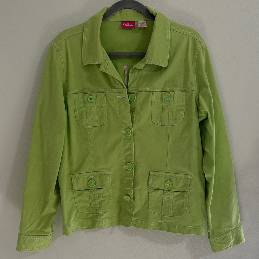 Bright Green Utility Jacket for Women